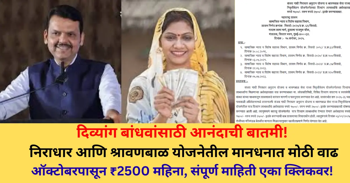 Sanjay Gandhi Niradhar Yojana Mandhan Vadh
